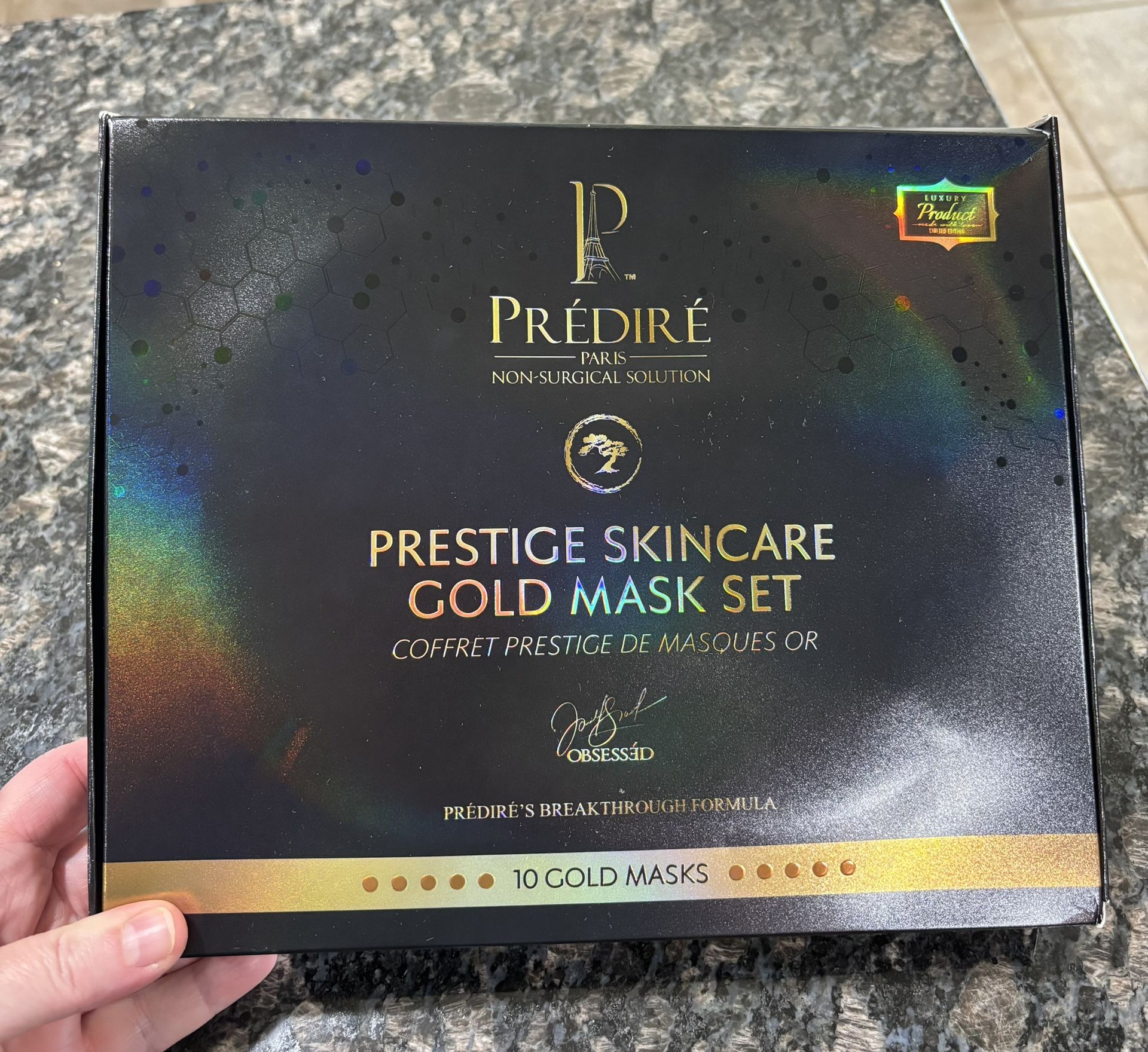 NEW PREDIRE PARIS PRESTIGE SKINCARE GOLD MASK FACE SET OF 10….$50!!