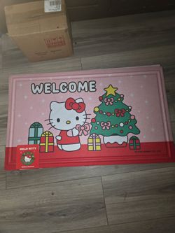 Hello Kitty Christmas Rubber Door Mat