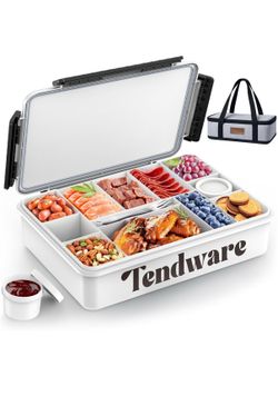 Portable Snackle Box Container with Ice Pack, Divided Serving Tray with Insulated Bag New in box