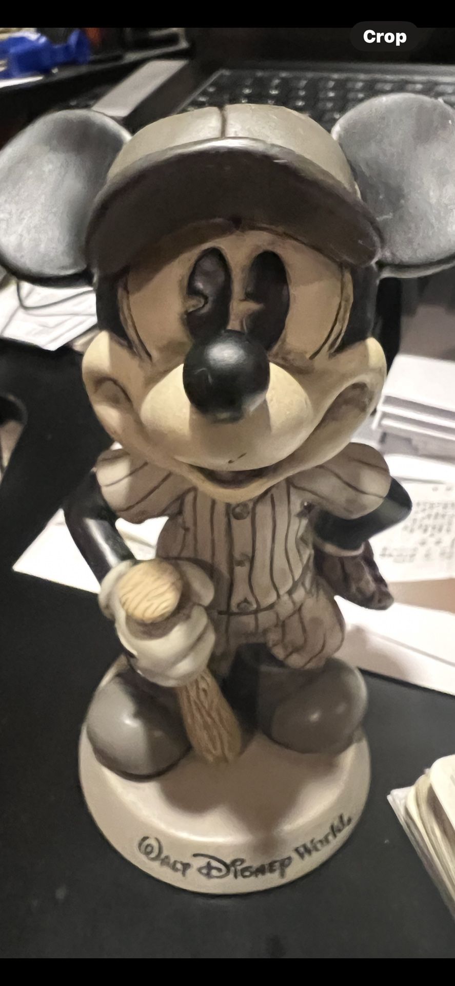 Walt Disney World Mickey Mouse Baseball Player Bobblehead - Bobble Head