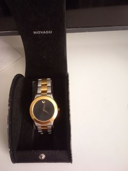 Movado junior mesuim two tone watch