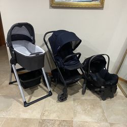 Nuna Mixx Stroller With Car Seat And Bassinet With Stand  