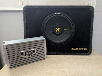 Kicker Comp Subwoofer with Boss Armor Amplifier