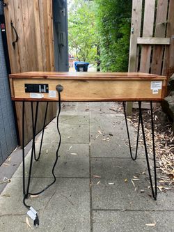 Desk With Built in Extension Cord