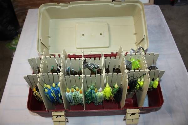 New 40 Spinnerbaits and 9 Buzz baits w extras & Plano 1701 Tackle Box