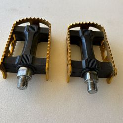 Gold Anodized BMX Pedals