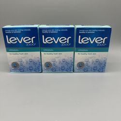 Lot of 3 Lever 2000 Original Bar Soap Box Vintage Made in USA 3.15 Oz. Each
