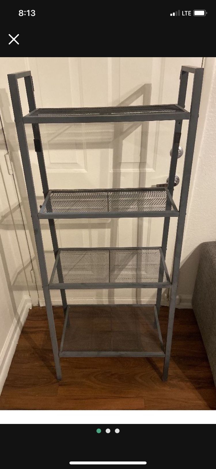 Metal Industrial Style Book Shelf