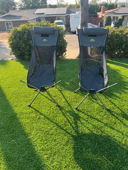 2 Cascade Mountain Tech High-Back Camping Chairs