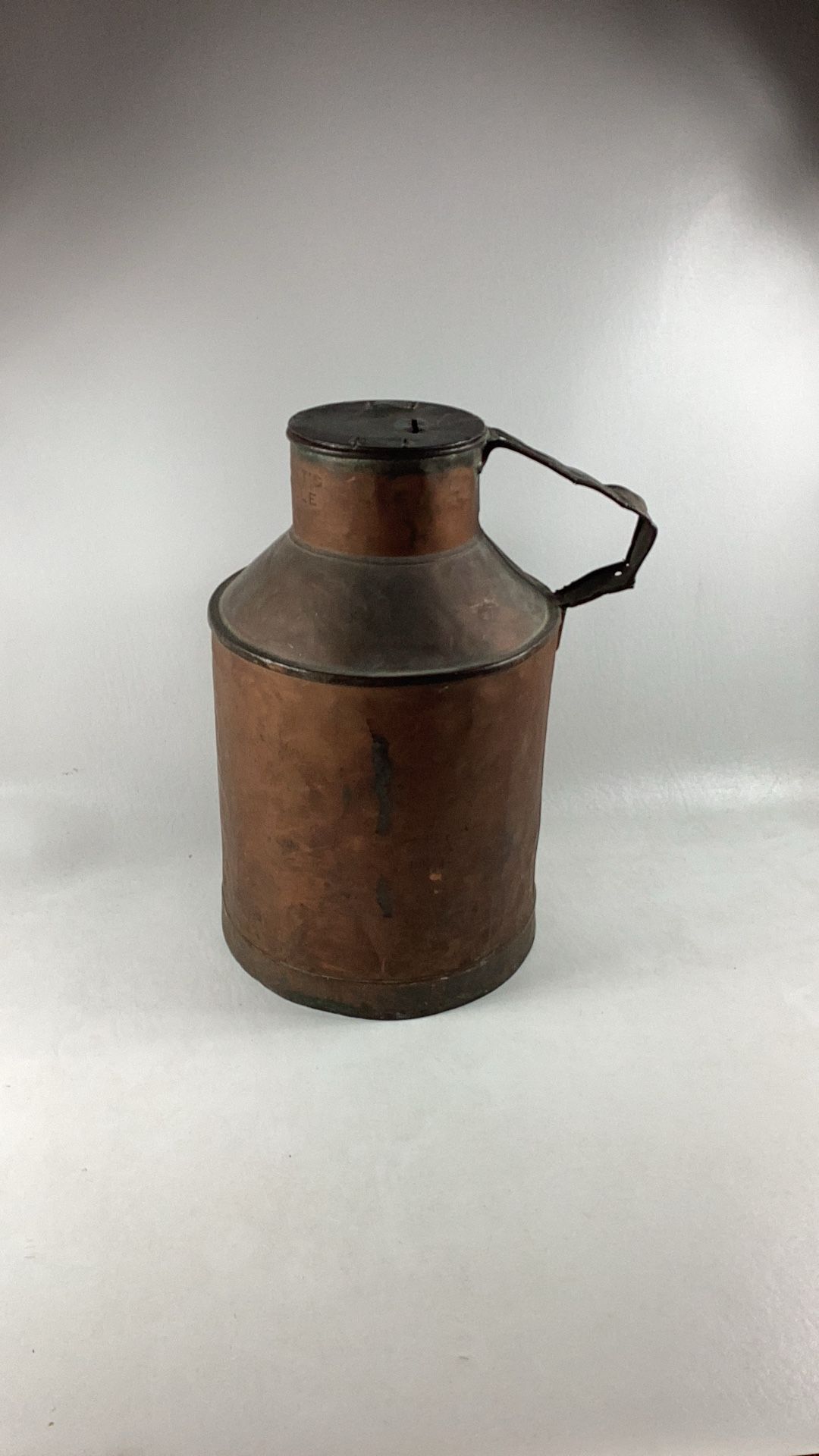 Vintage Copper Milk Jug Can 15” Coin Bank