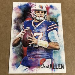 (1/5) JOSH ALLEN Buffalo bills QB Art Trading Card RARE Serial Numbered