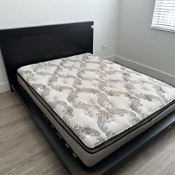 QUEEN-SIZE BED AND MATTRESS 