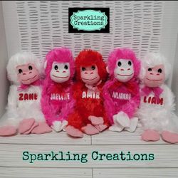 Personalized Plush Monkey