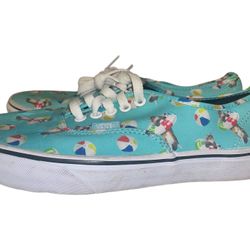 Vans 721356 Pool Vibes Blue Canvas Cats Skateboarding Sneaker Shoes Men's US 6.5