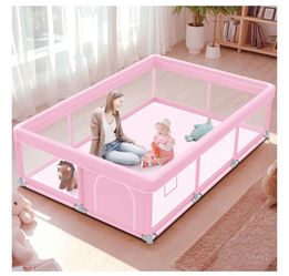 Pink Baby Playpen 74x50