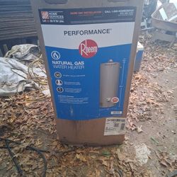 Hot water heater gas , new thirty gallons two hundred and fifty can also install in deliver for an extra fee