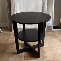 Black Round IKEA End Tables $45 For Both