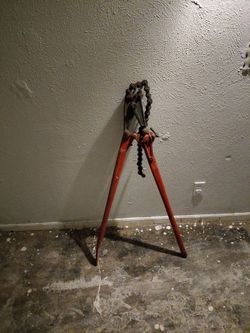 WHEELER REX Tools 43" Cast Iron Soil Pipe Cutter, W/24 " Long Cutting Chain WORKING USED CONDITION
