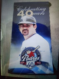 San Diego Padres Retro Adrian Gonzalez 40th Anniversary Double Sided Vinyl Banner