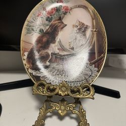 Cat China plate  w/ coa "The Fairest of Them All"  