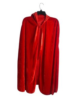 Women’s Red Velvet Hooded Cape Size OneSize