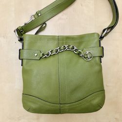 Coach Green Leather Shoulder Bag 