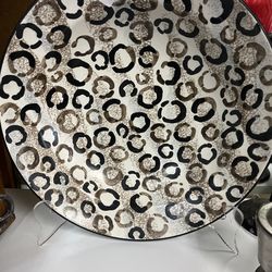 Mikasa signed Laurie Gattes large bowl, 14" D. 
PLEASE READ DESCRIPTION