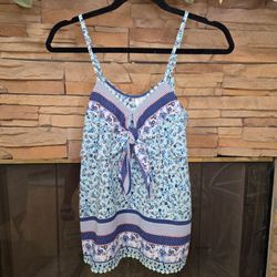 Floral Boho Spaghetti Strap Tank Top size xs