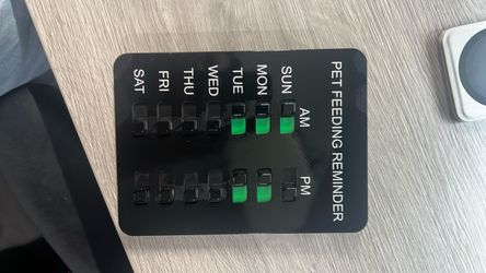 Pet feeding reminder switch chart