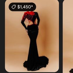 Black And Red Party Prom Dress 