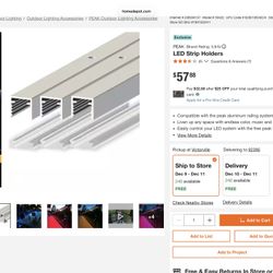 4 boxes white color PEAK. LED Strip Holders new in box  We locate in hesperia ca  good deal massage      Reg. Price $252.   Here only $160 no tax we t