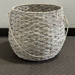 Braided Wicker Laundry Basket