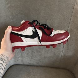 Jordan 1 Cleats Red
