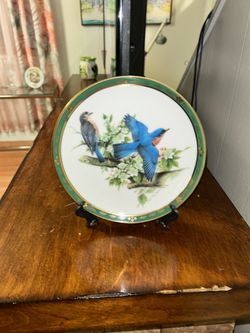 1990 Danbury Mint “Bluebirds” collector plate