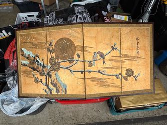 Asian Four-Panel Folding Screen Wall Art