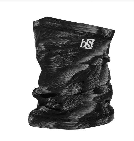 Black Strap Tube Neck Gaiter For Snowboarding Skiing Adult Size