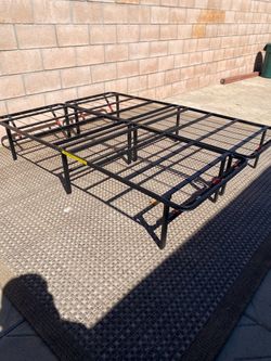 Black Metal Platform Bed Frame