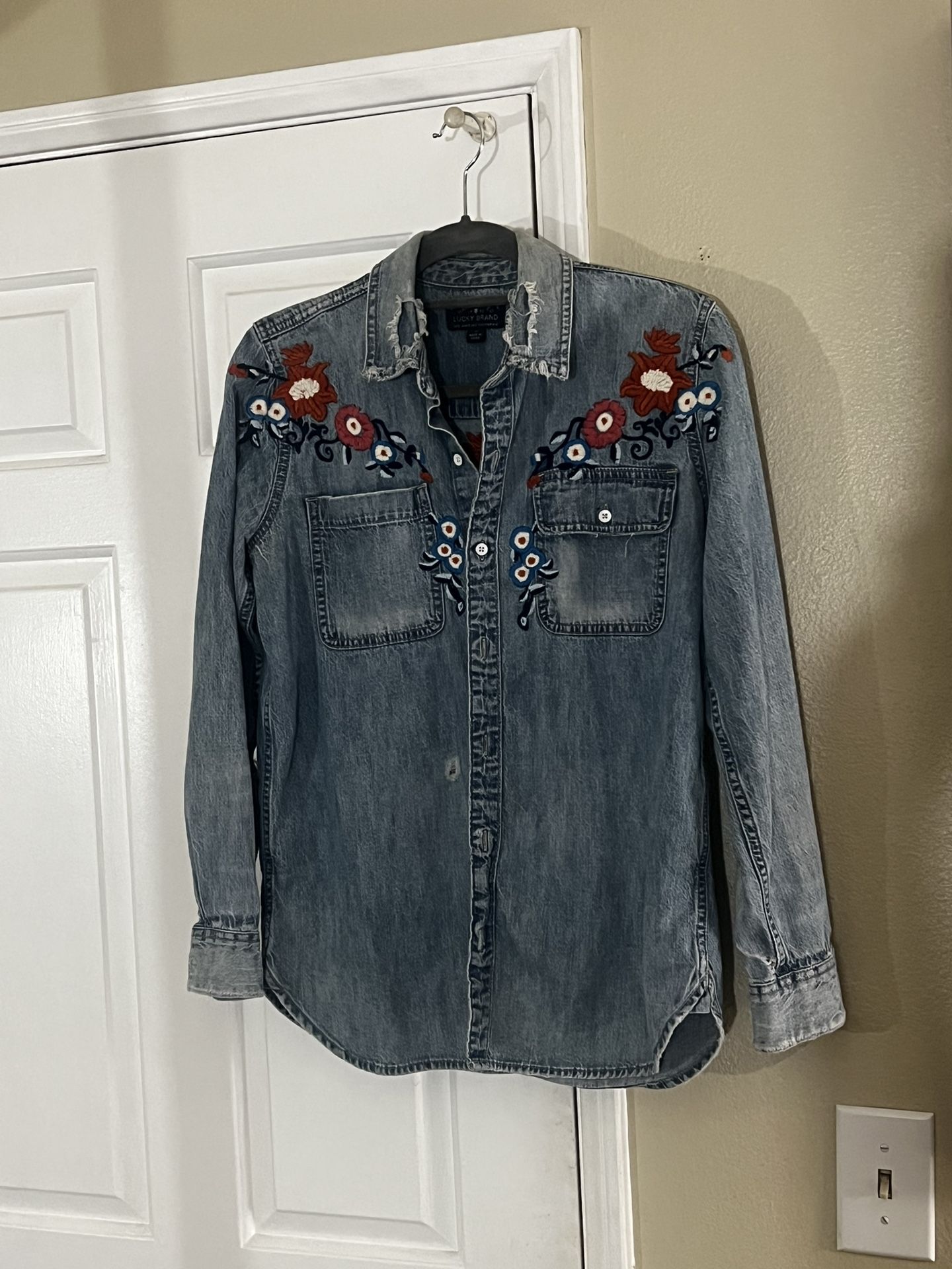 Embroidered Jean Shirt