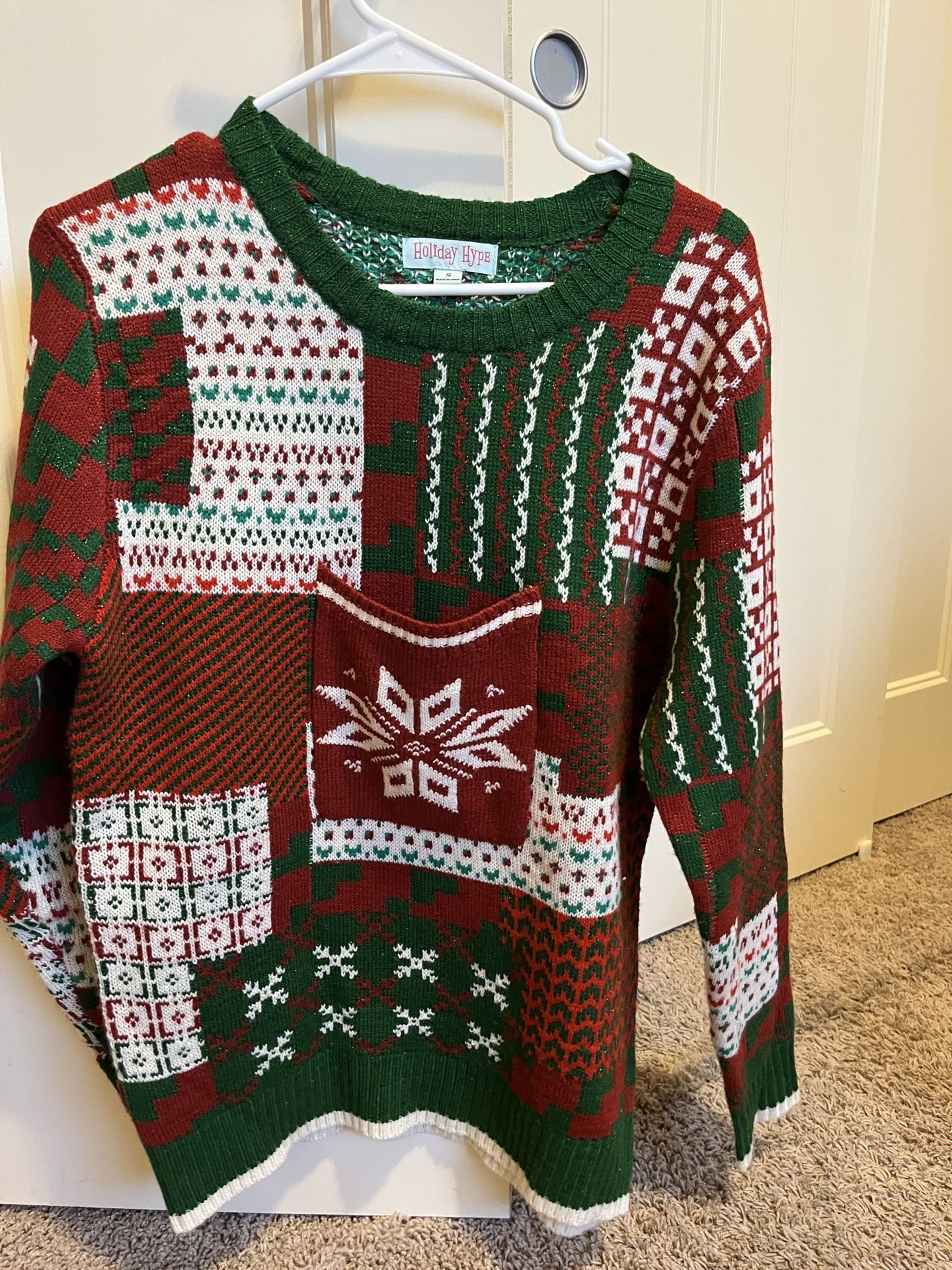 Xmas Ugly Sweater. Size s. Wool