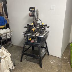 table Saw And Chop Saw  