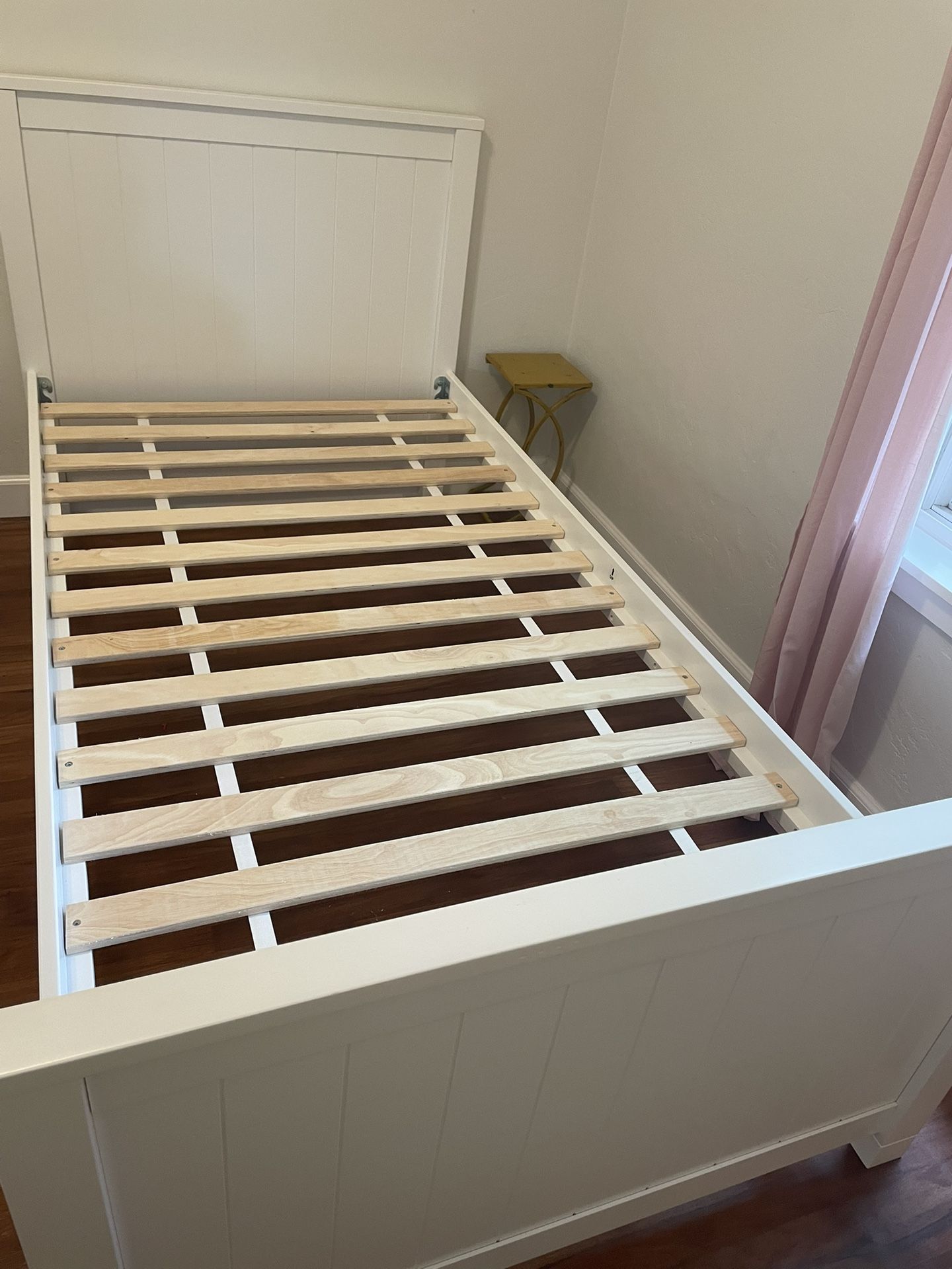 Two Twin Bed Frames- White