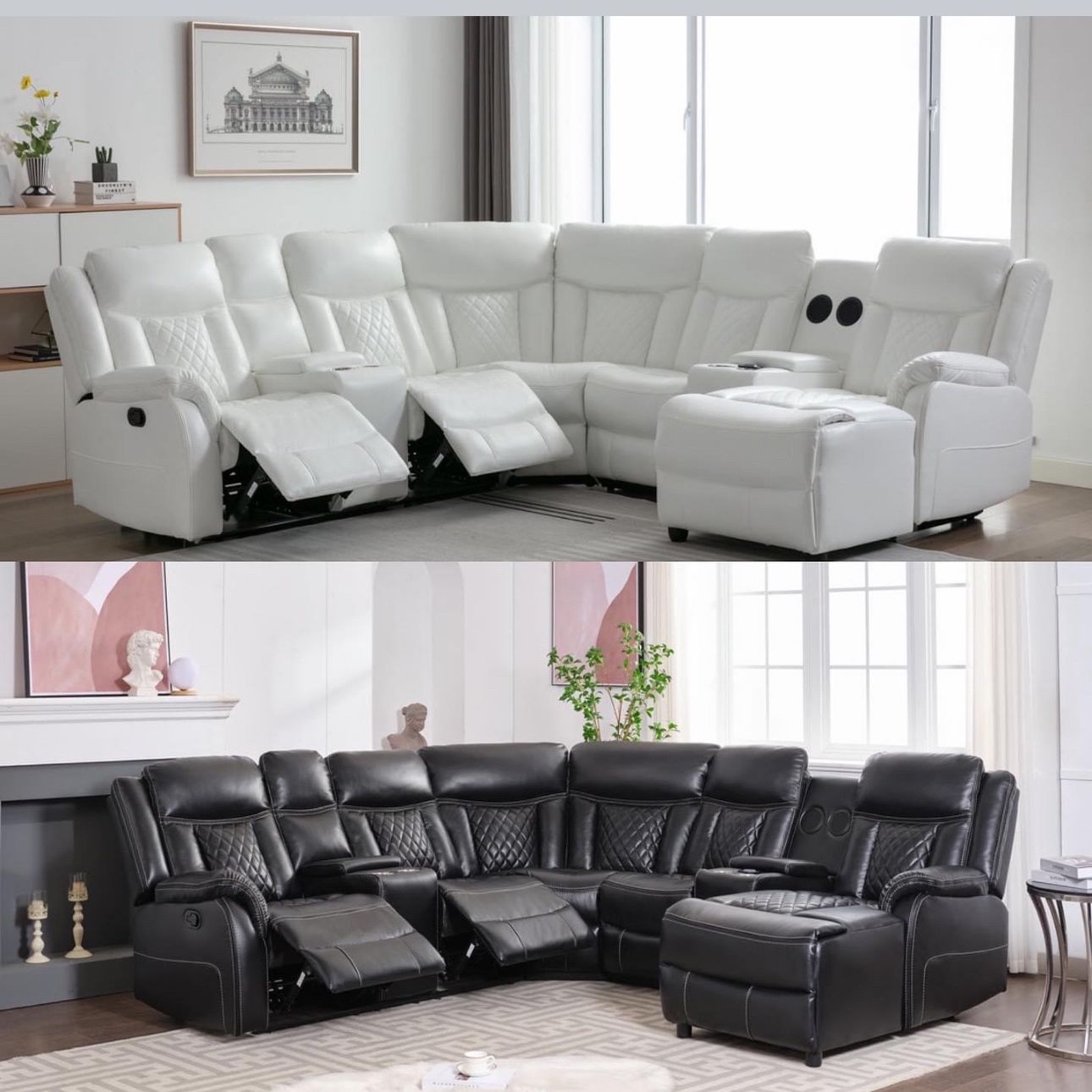 NEW CHAMPION POWER RECLINING SECTIONAL WITH FREE DELIVERY 