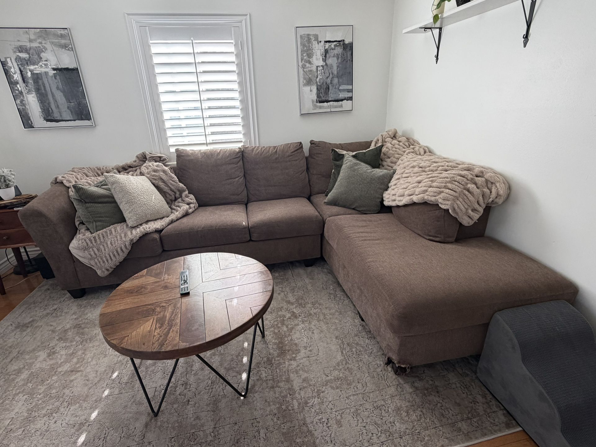 Free Brown Sectional