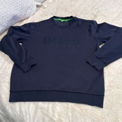 Men’s Hugo Boss Navy Crewneck Sweatshirt  L