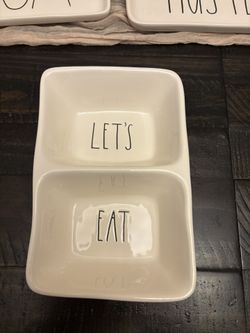 Rae Dunn Lets Eat Plate