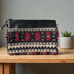 Brand New Amuse Society Leather/Embroidered Purse with Tags