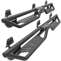 Running Boards Side Steps Compatible with 2019 2020 2021 2022 2023 2024 2025 Dodge Ram 1500 Quad Cab New Body Double/Extended Cab, Bolt-on Nerf Bar, H