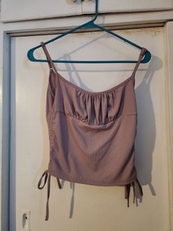 New shein Scrunched Crop top Large