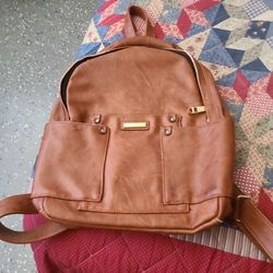 Leather School Backpack $35