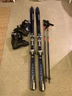 Skis and ski boots